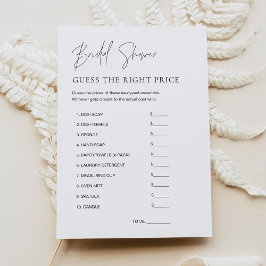 HARLOW Raten Sie die Preis-Brautparty-Game-Karte Einladung
