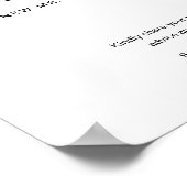 HARLOW Ratschläge und Wünsche Hochzeitsskripte Poster (Ecke)