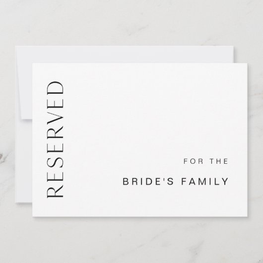 HARLOW Reservierte 12x18 Flat Card oder Sign Einladung (Vorderseite)