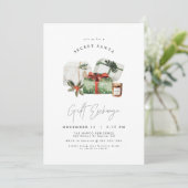 HARLOW Rustikale Gegenwart geheime Santa Gift Exch Einladung (Stehend Vorderseite)