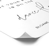 HARLOW Sie finden Ihren Platz hier Hochzeitszeiche Poster (Ecke)