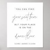 HARLOW Sie finden Ihren Platz hier Hochzeitszeiche Poster (Vorne)