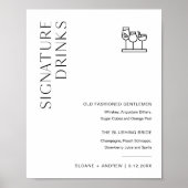 HARLOW Signature Drinks Hochzeitszeichen Poster (Vorne)