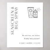 HARLOW Sonnenschutzcreme und Bug Wedding Sign Poster (Vorne)