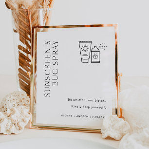 HARLOW Sonnenschutzcreme und Bug Wedding Sign Poster