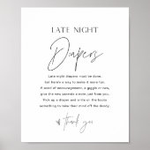 HARLOW Späte Night Diapers Babydusche Zeichen Poster (Vorne)