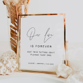 HARLOW Temporary Tattoo Table Wedding Sign Poster