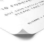 HARLOW Temporary Tattoo Table Wedding Sign Poster (Ecke)