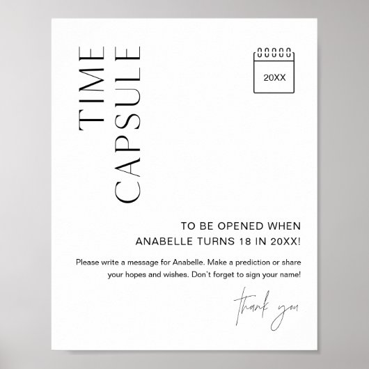 HARLOW Time Kapsel Babyduschzeichen Poster (Vorne)