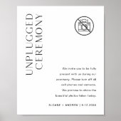 HARLOW Unplugged Zeremony Wedding Sign Poster (Vorne)