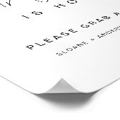 HARLOW unsere Liebe ist heiß Hochzeitstorch-Zeiche Poster (Ecke)