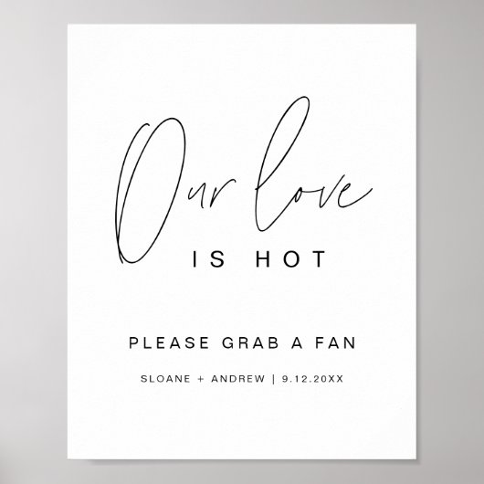 HARLOW unsere Liebe ist heiß Hochzeitstorch-Zeiche Poster (Vorne)