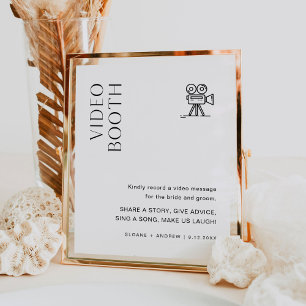 HARLOW Video Booth Wedding Sign Poster