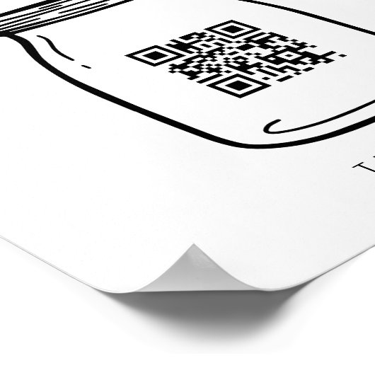 HARLOW Virtual Tipp Jar Venmo QR Code-Zeichen Poster (Ecke)