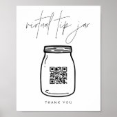 HARLOW Virtual Tipp Jar Venmo QR Code-Zeichen Poster (Vorne)