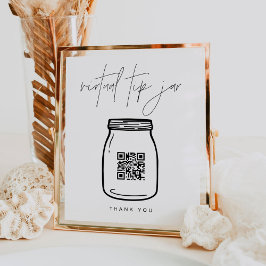 HARLOW Virtual Tipp Jar Venmo QR Code-Zeichen Poster