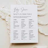 HARLOW, was in Ihrer Purse Baby Shower Game Card Einladung