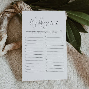 HARLOW Wedding A-Z Brautparty Game