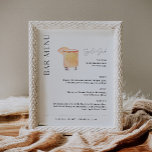 HARLOW Wedding Bar Menu, Signature Drink Zeichen Poster<br><div class="desc">Harlow Collection - eine perfekte Mischung aus purer Eleganz und modernem Flair. Es ist mit einem modernen Script-Schriftart entworfen,  der Stil und Eleganz ausstrahlt. Jedes Produkt in der Kollektion ist sorgfältig gefertigt,  um einen zeitlosen und On-Trend-Look zu präsentieren.</div>