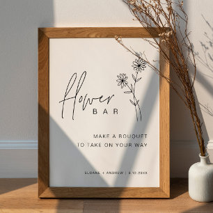 HARLOW Wedding Blume Bar Sign 18x24 Poster
