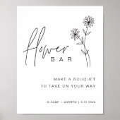 HARLOW Wedding Blume Bar Sign 8x10 Poster (Vorne)