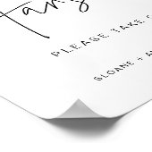 HARLOW Wedding Fans unterzeichnen Poster (Ecke)