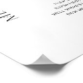 HARLOW Wedding Jenga Gästebuchsignatur Poster (Ecke)