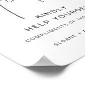 HARLOW Wedding Mens Bathroom Basket Zeichen Poster (Ecke)