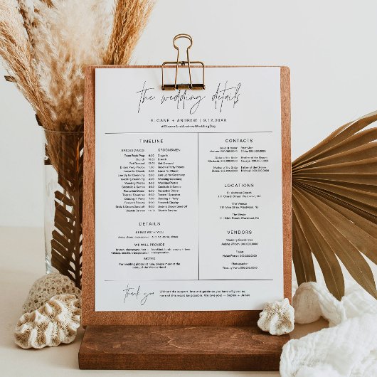 HARLOW Wedding Party Timeline & Info