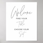 HARLOW Wedding Platzkarte Table Begrüßungszeichen Poster (Vorne)