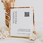 HARLOW Wedding Program QR Code Wedding Sign Poster