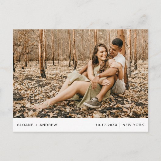 HARLOW Wedding RSVP Foto QR Code Postkarte (Vorderseite)