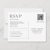 HARLOW Wedding RSVP QR Code Postkarte (Vorderseite)