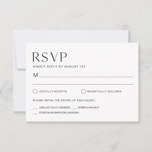 HARLOW Wedding RSVP Response Card (Vorderseite)