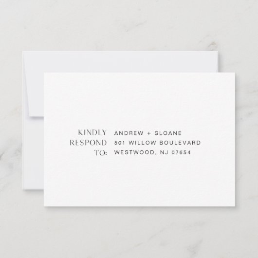 HARLOW Wedding RSVP Response Card (Rückseite)