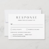 HARLOW Wedding RSVP Response Card Karte (Vorderseite)