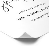 HARLOW Wedding Sparkler abschicken Signierung Poster (Ecke)