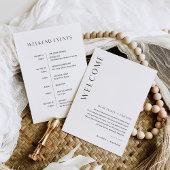 HARLOW Wedding Welcome Bag Letter & Timeline Card Einladung