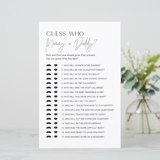 HARLOW Wer sagte es Mama oder Daddy Baby Game (Stehend Vorderseite)