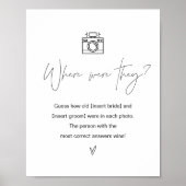 HARLOW Wo waren sie Brautparty Game Sign Poster (Vorne)