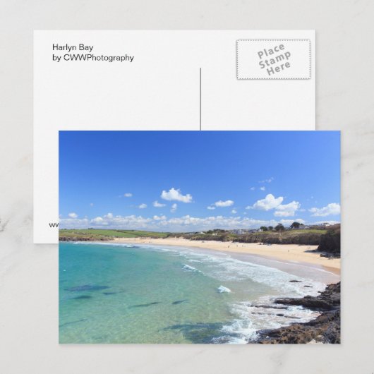 Harlyn Bay Postkarte (Vorne/Hinten)