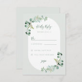 HARLYN UAWG Eukalyptus Brautparty Replik Karte (Vorne/Hinten)