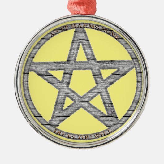 Harm None-Ornament Ornament Aus Metall (Vorne)