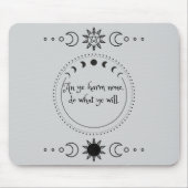 Harm None Wicca Mousepad (Vorne)