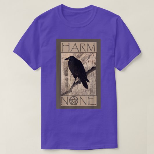 Harm None WiccanPagan-Design T-Shirt (Design vorne)