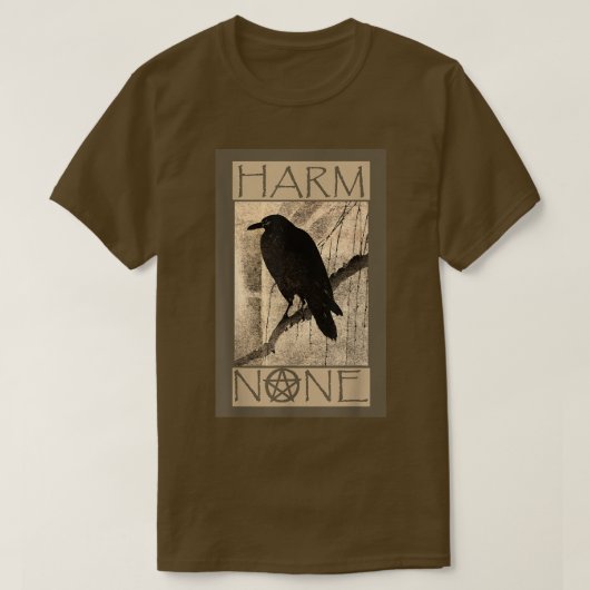 Harm None WiccanPagan-Design T-Shirt (Design vorne)
