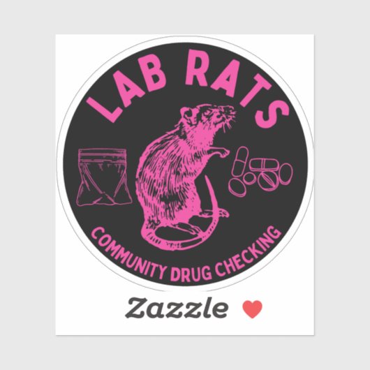 Harm Reduction Sisters Lab Rats Logo Aufkleber (Blatt)
