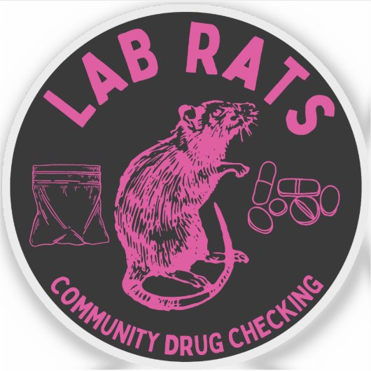 Harm Reduction Sisters Lab Rats Logo Aufkleber (Vorderseite)