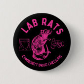 Harm Reduction Sisters Lab Rats Logo Button (Vorderseite)