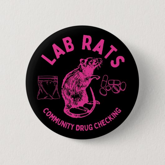 Harm Reduction Sisters Lab Rats Logo Button (Vorderseite)